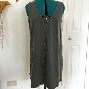 PACT 100% Organic Cotton Reversible Button Down Sheath Dress